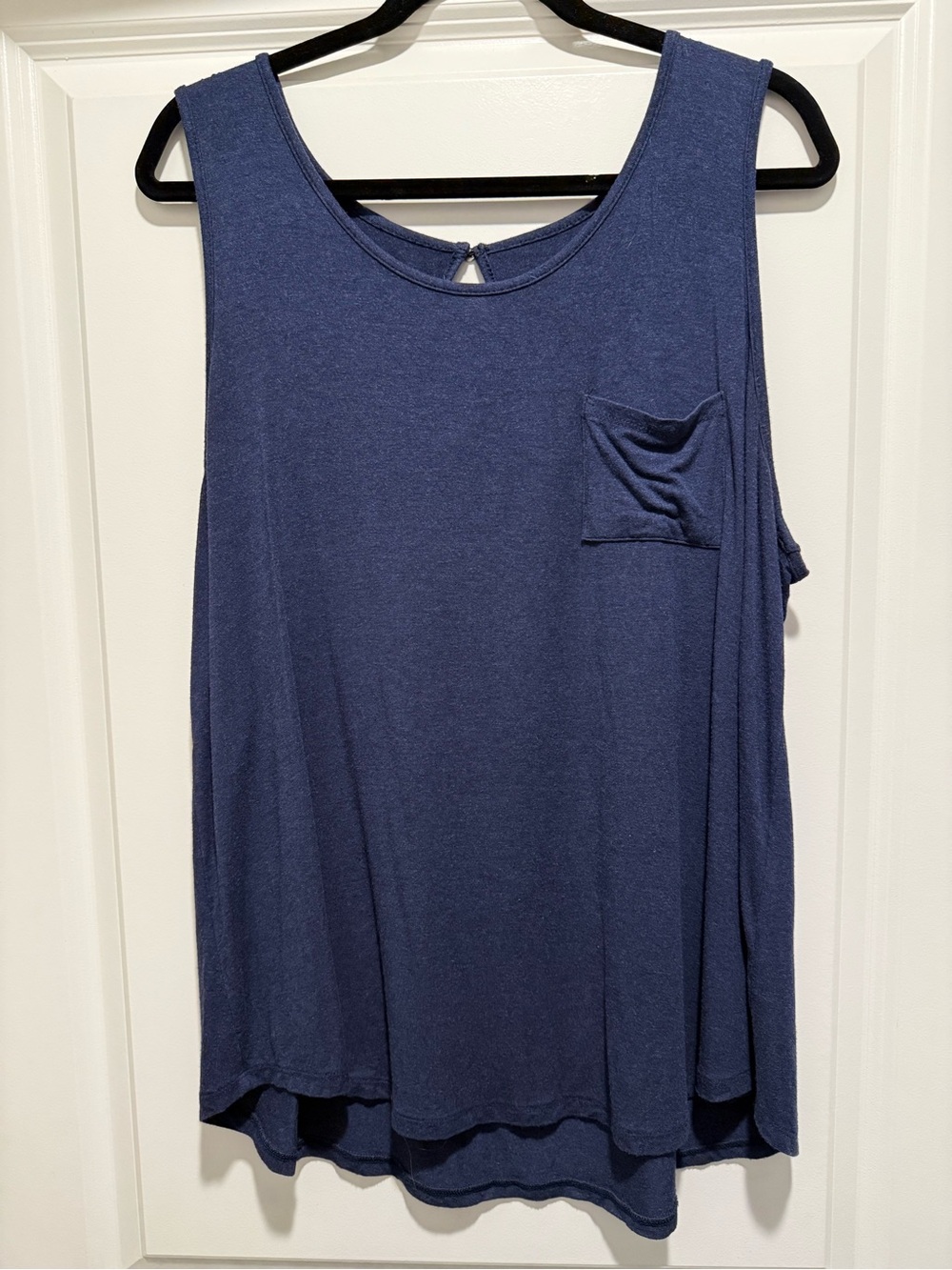 Market & Spruce Navy Sleeveless Pocket Tank